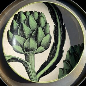VTG 2012 Williams-Sonoma Farmers Market Artichoke Pasta Bowl Green 10” Italy